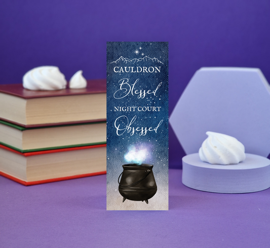 Cauldron Blessed Night Court Obsessed - ACOTAR Inspired Bookmark - Literary Lovelies UK