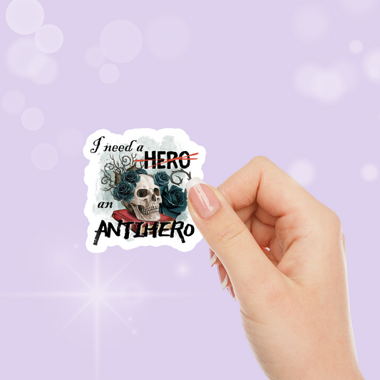 Antihero Bookish Sticker - Literary Lovelies UK