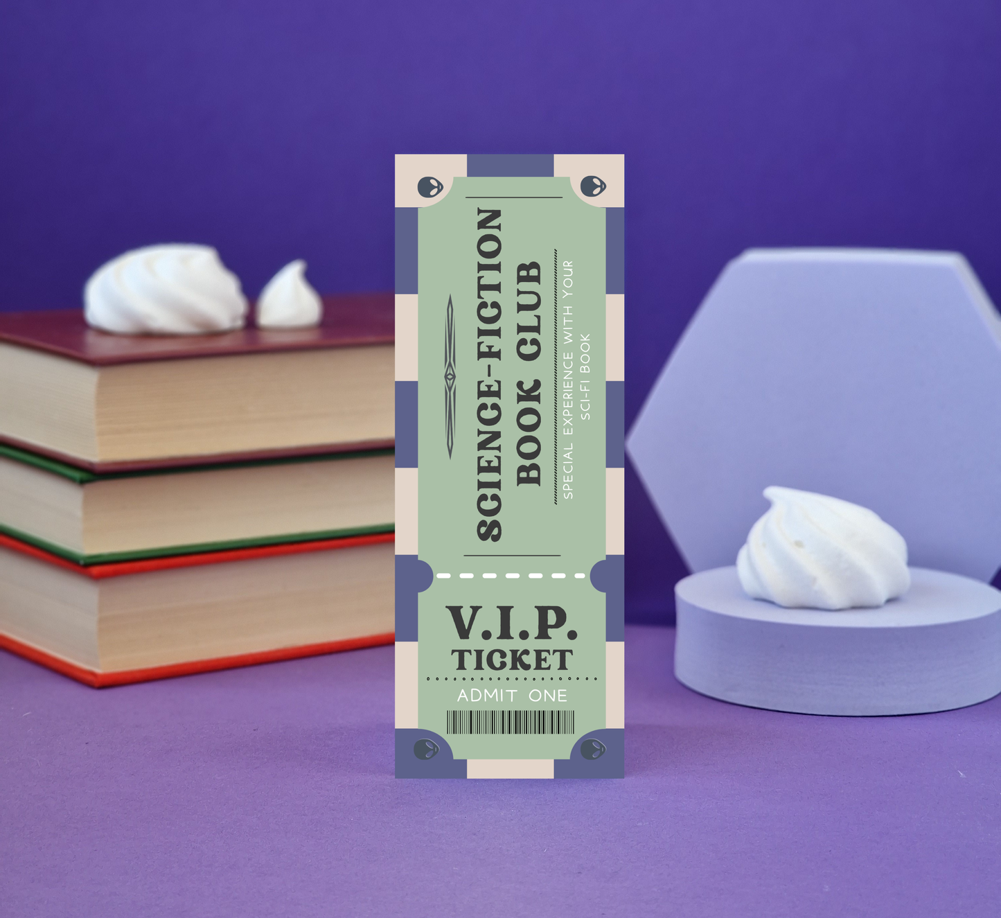 Sci-Fi Book Club VIP Ticket Bookmark