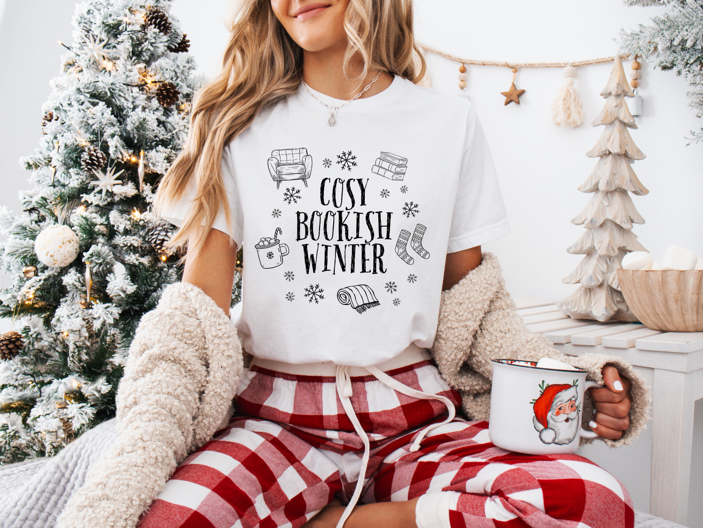 Cosy Bookish Winter T-Shirt