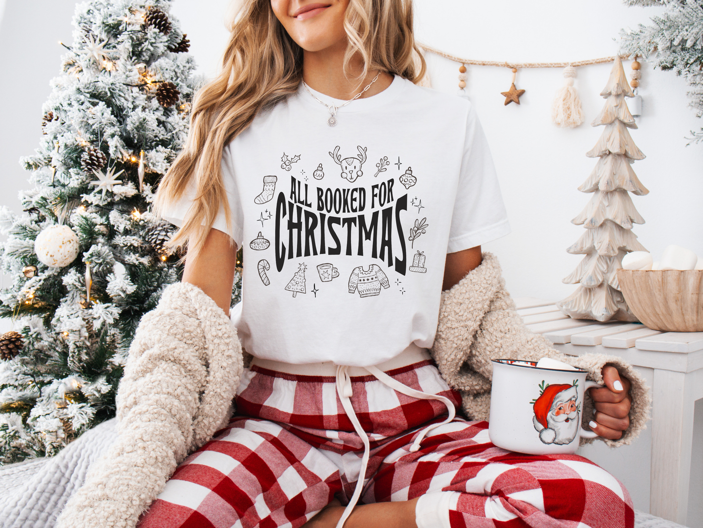 All Booked For Christmas T-shirt
