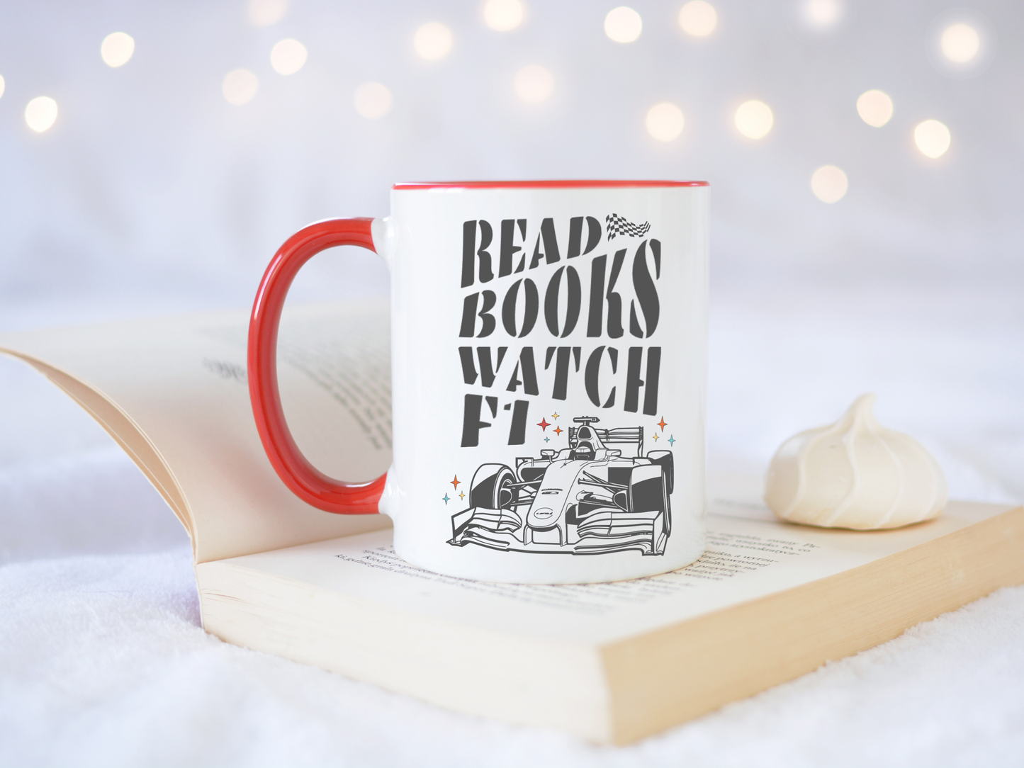 Read Books Watch F1 Mug red handle