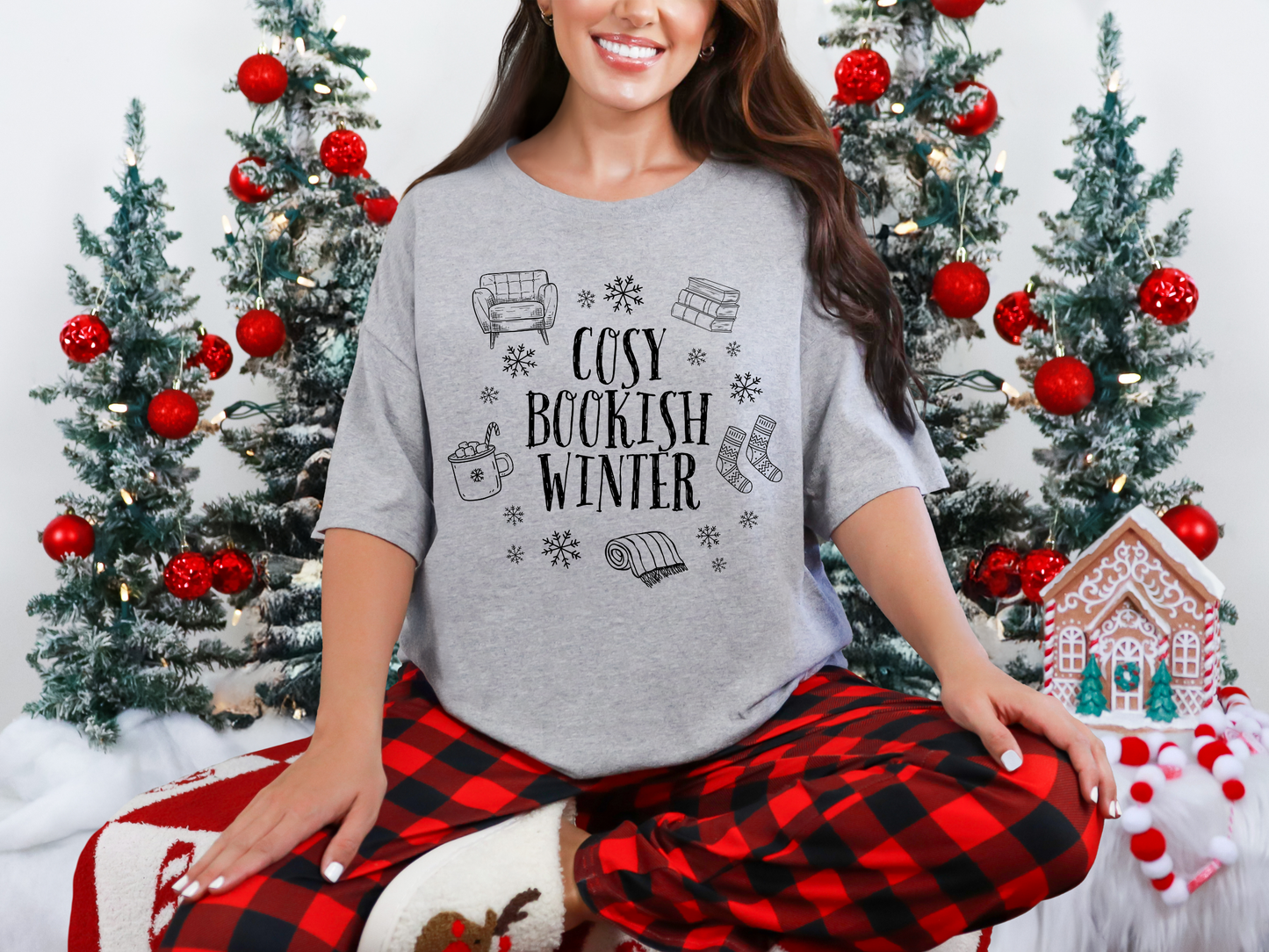 Cosy Bookish Winter T-Shirt