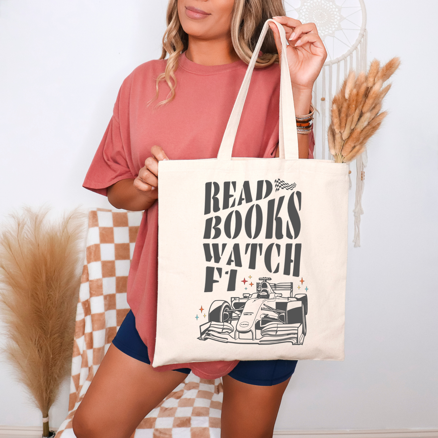 Read Books Watch F1 Tote Bag