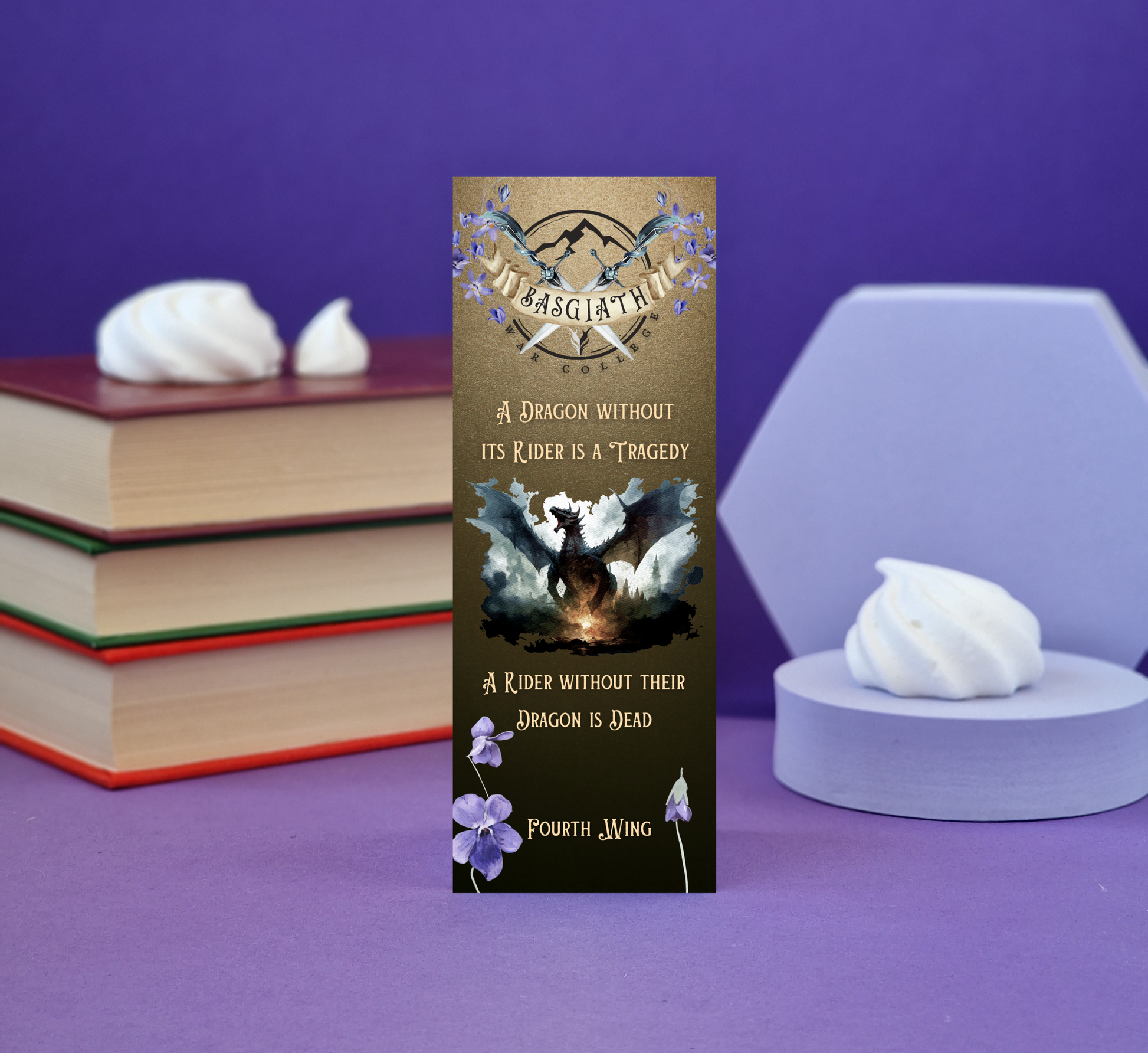 A Dragon Without It's Rider - Fourth Wing Officially Licensed Bookmark - Literary Lovelies UK