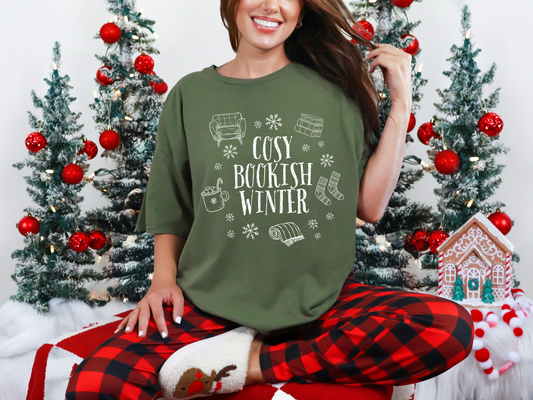 Cosy Bookish Winter T-Shirt