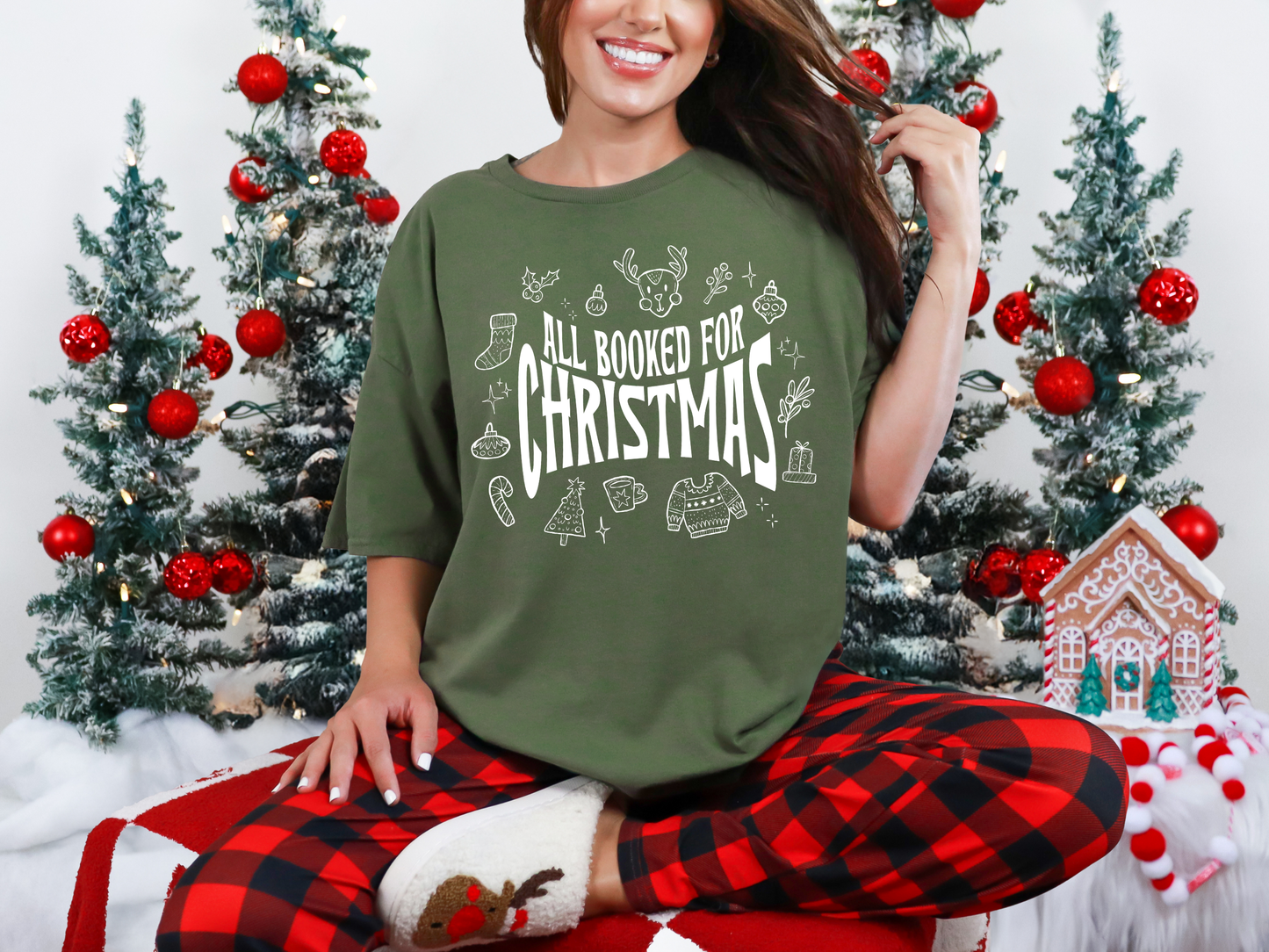 All Booked For Christmas T-shirt