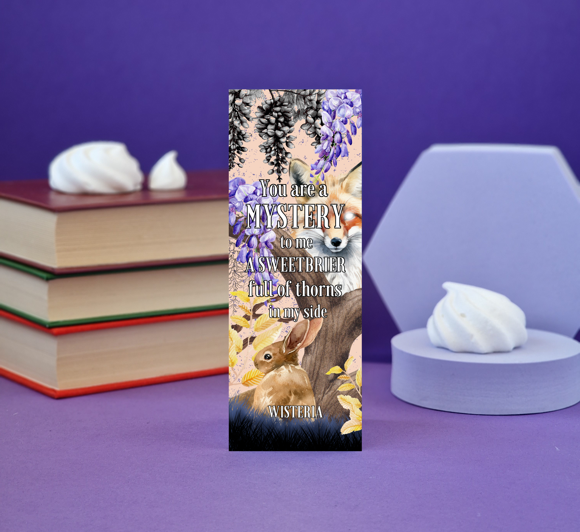 Wisteria - Illustrated Bookmark - Literary Lovelies UK