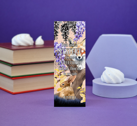 Wisteria - Illustrated Bookmark - Literary Lovelies UK