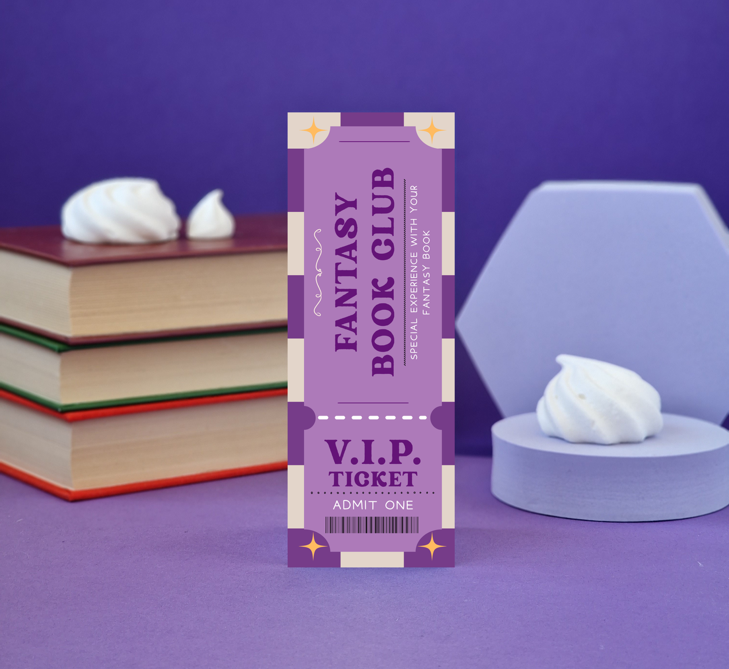 Fantasy Book Club VIP Ticket Bookmark