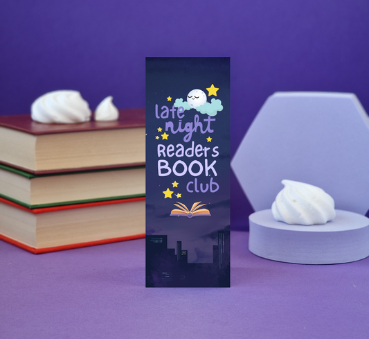 Late Night Readers Book Club - Illustrated Bookmark - Literary Lovelies UK