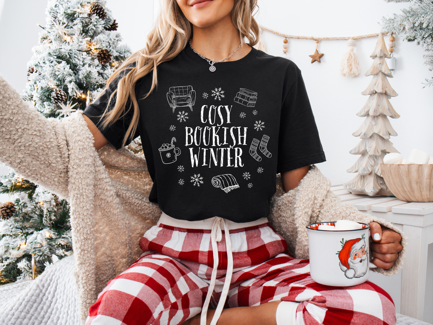 Cosy Bookish Winter T-Shirt