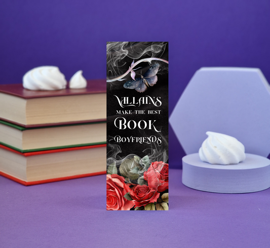 Villains Make The Best Book Boyfriends - Illustrated Bookmark - Literary Lovelies UK