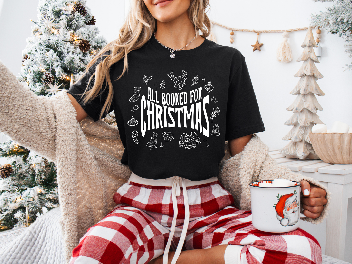 All Booked For Christmas T-shirt