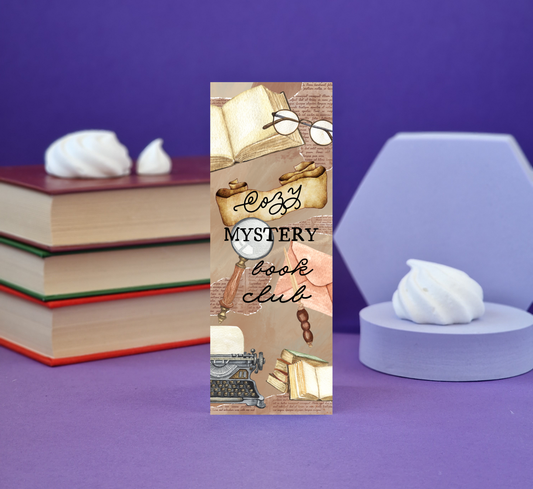 Cozy Mystery Book Club - Illustrated Bookmark - Literary Lovelies UK