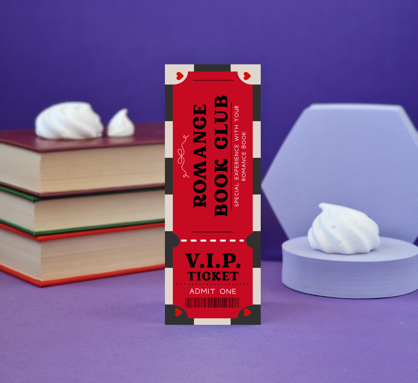Romance Book Club VIP Ticket Bookmark