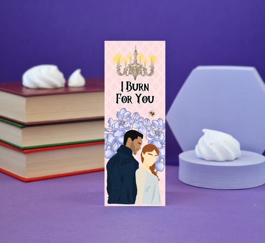 I Burn For You - Simon and Daphne - Regency Romance Illustrated Bookmark - Literary Lovelies UK
