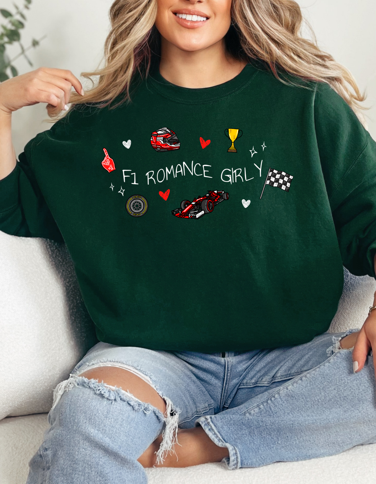 F1 Romance Girly Sweatshirt