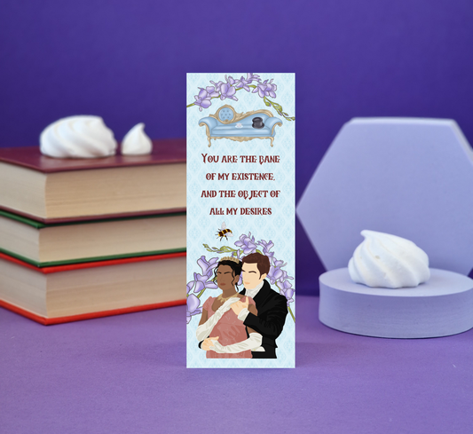 The Bane of My Existence - Anthony and Kate - Regency Romance Illustrated Bookmark - Literary Lovelies UK