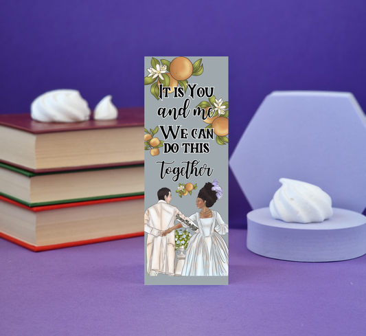 It Is You And Me - George and Charlotte - Regency Romance Illustrated Bookmark - Literary Lovelies UK