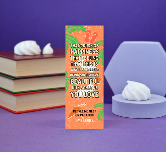 People We Meet On Vacation Illustrated Bookmark - Literary Lovelies UK