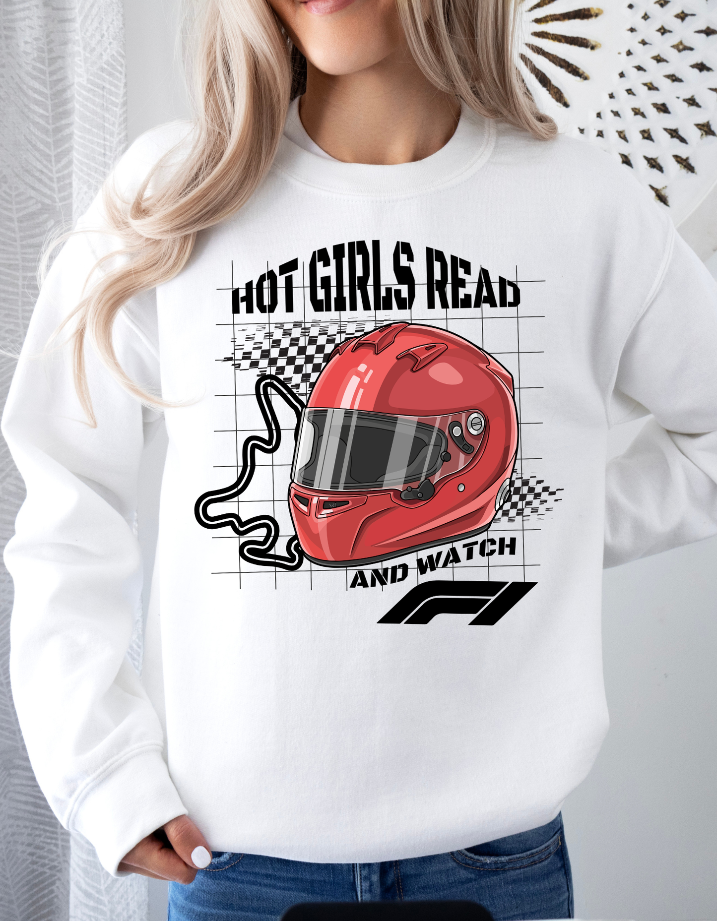 Hot Girls Read and Watch F1 Sweatshirt