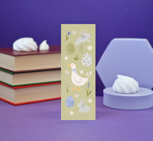 Cottagecore Spring Illustrated Bookmark - Silly Goose Bookmark - Literary Lovelies UK