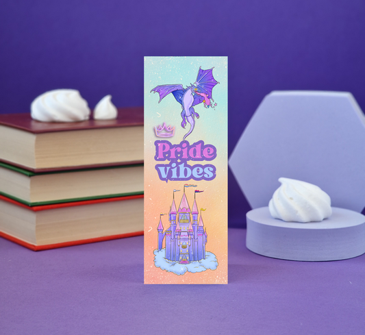 Pride Vibes - Illustrated Bookmark - Literary Lovelies UK