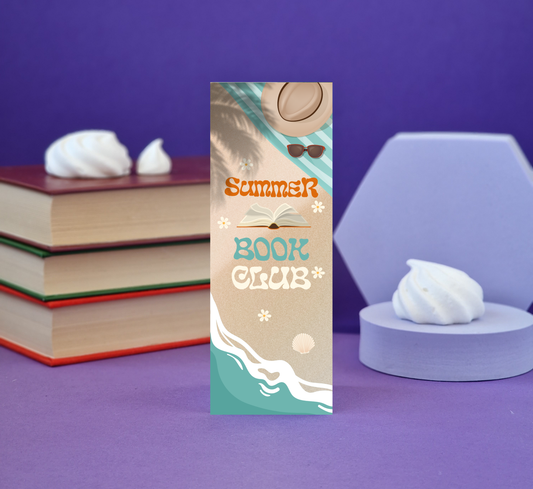 Summer Book Club - Illustrated Bookmark - Literary Lovelies UK