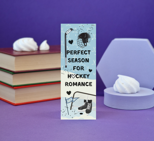 Hockey Romance Season Illustrated Bookmark