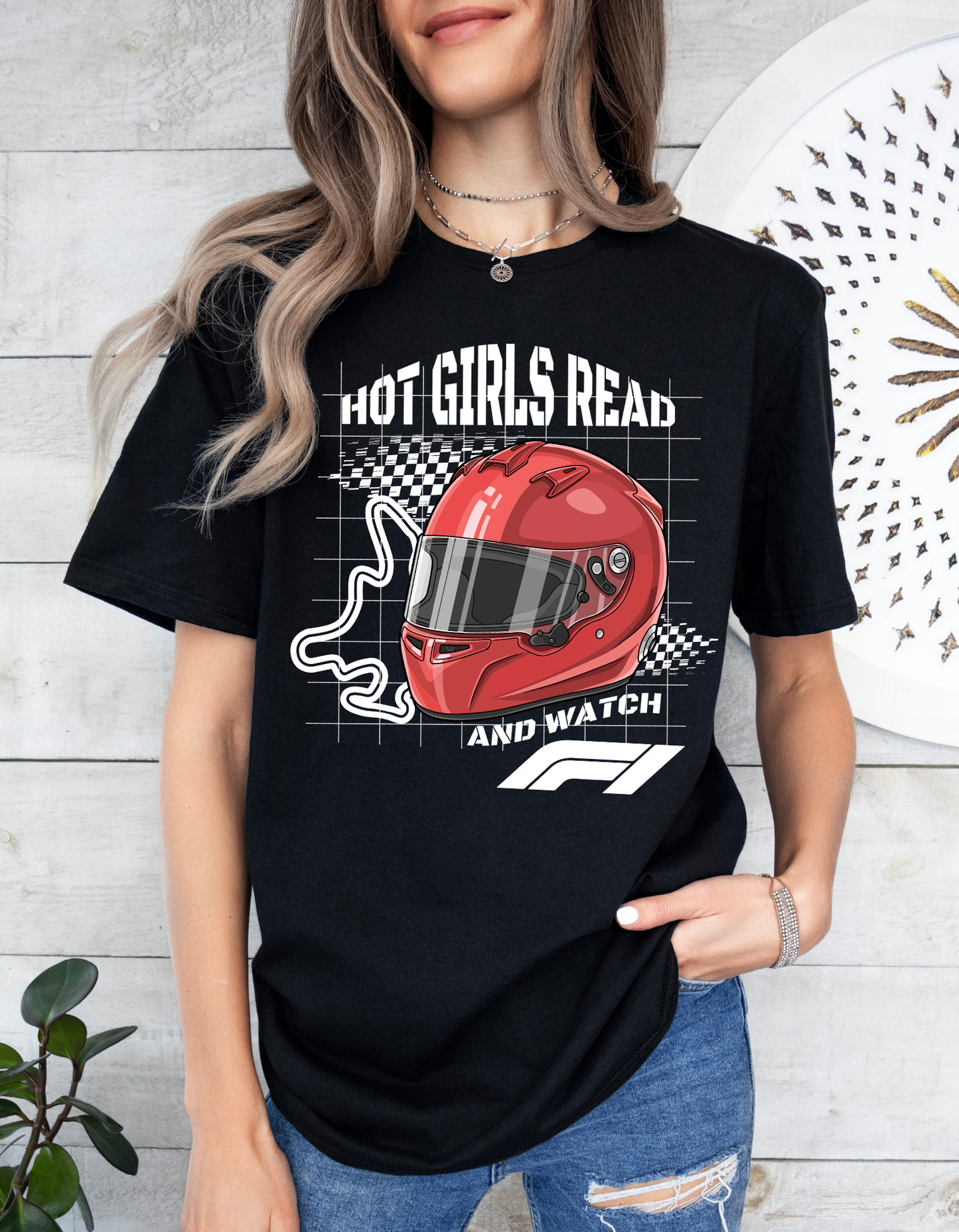 Hot Girls Read and Watch F1 T-shirt