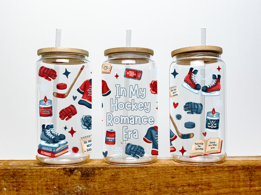 In My Hockey Romance Era Glass Cup