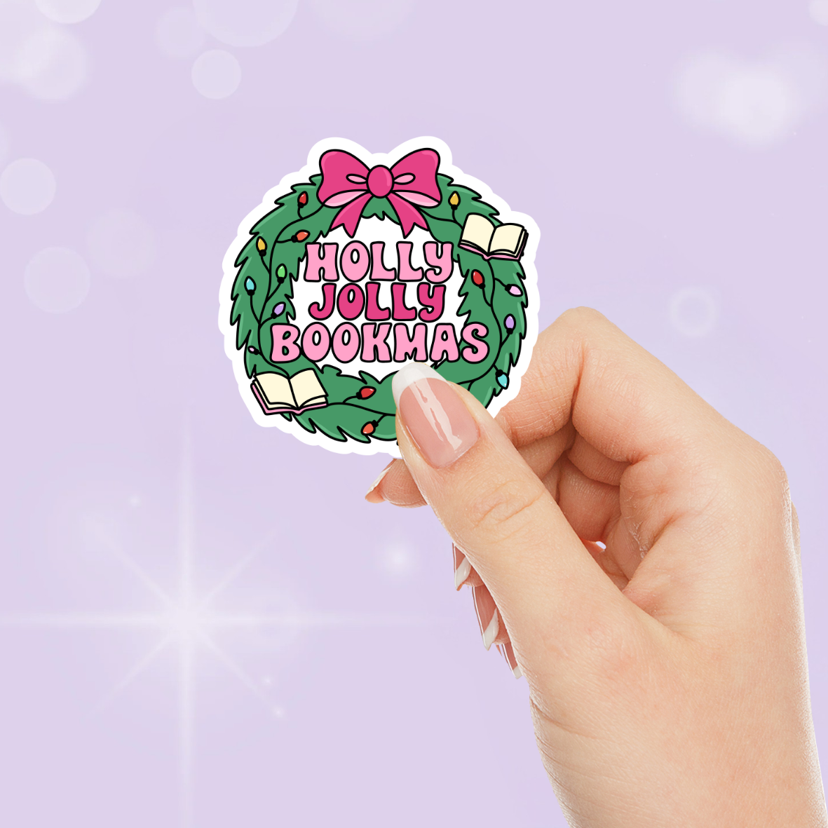 Holly Jolly Bookmas Sticker