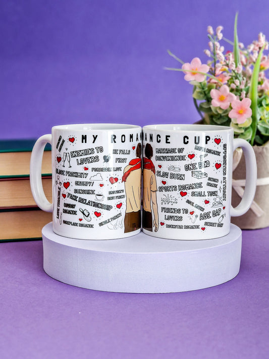 Romance Tropes Mug Ceramic Mug - Romance Reader Mug - Book Club Mug - Literary Lovelies UK