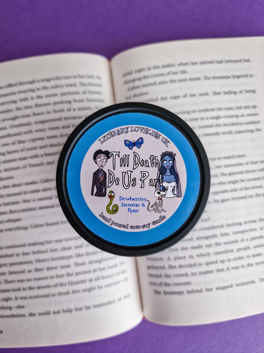 Till Death Do Us Part Soy Candle - Spooky Movie inspired Candle - Halloween Candle - Literary Lovelies UK