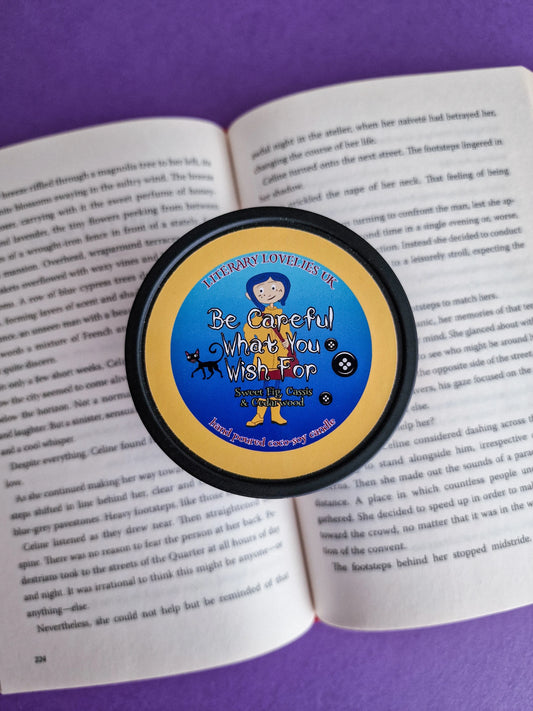 Be Careful What You Wish For Soy Candle - Spooky Movie inspired Candle - Halloween Candle - Literary Lovelies UK
