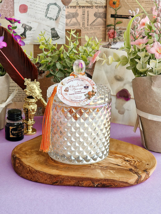 Queen Charlotte - Charlotte & George - Bridgerton inspired soy candle - Literary Lovelies UK