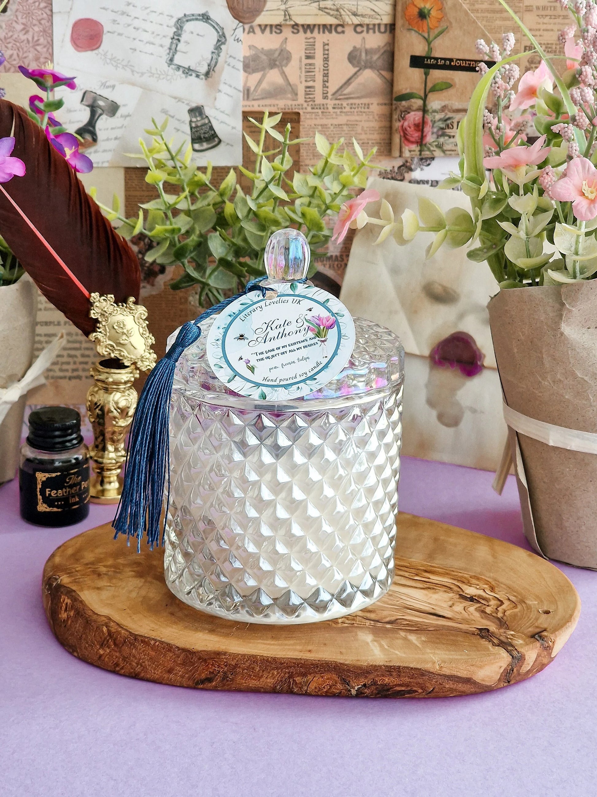 The Viscount - Anthony & Kate - Bridgerton inspired soy candle - Literary Lovelies UK