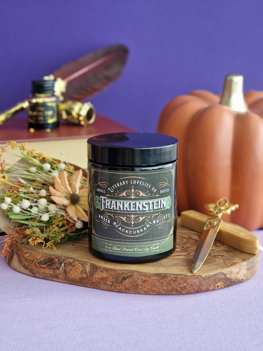 Frankenstein inspired Candle - Gothic Literature - Literary Lovelies UK