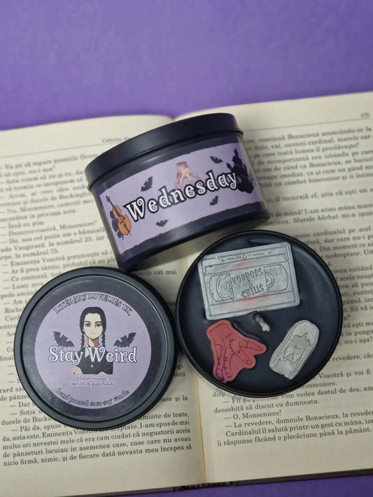 Stay Weird Soy Candle - Spooky Movie inspired Candle - Halloween Candle - Literary Lovelies UK
