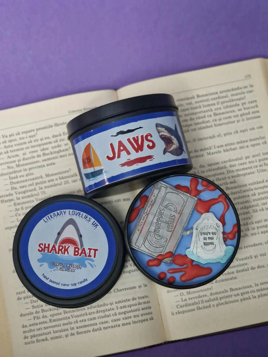 Shark Bait Soy Candle - Horror Movie inspired Candle - Halloween Candle - Literary Lovelies UK