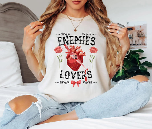 Enemies To Lovers Book Tropes T-shirt - Book Lover T-Shirt - Literary Lovelies UK