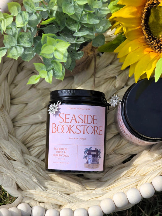 Seaside Bookstore Candle